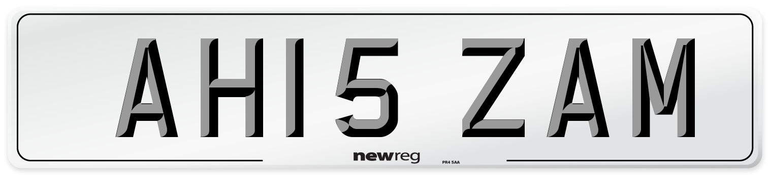 AH15 ZAM Number Plate from New Reg